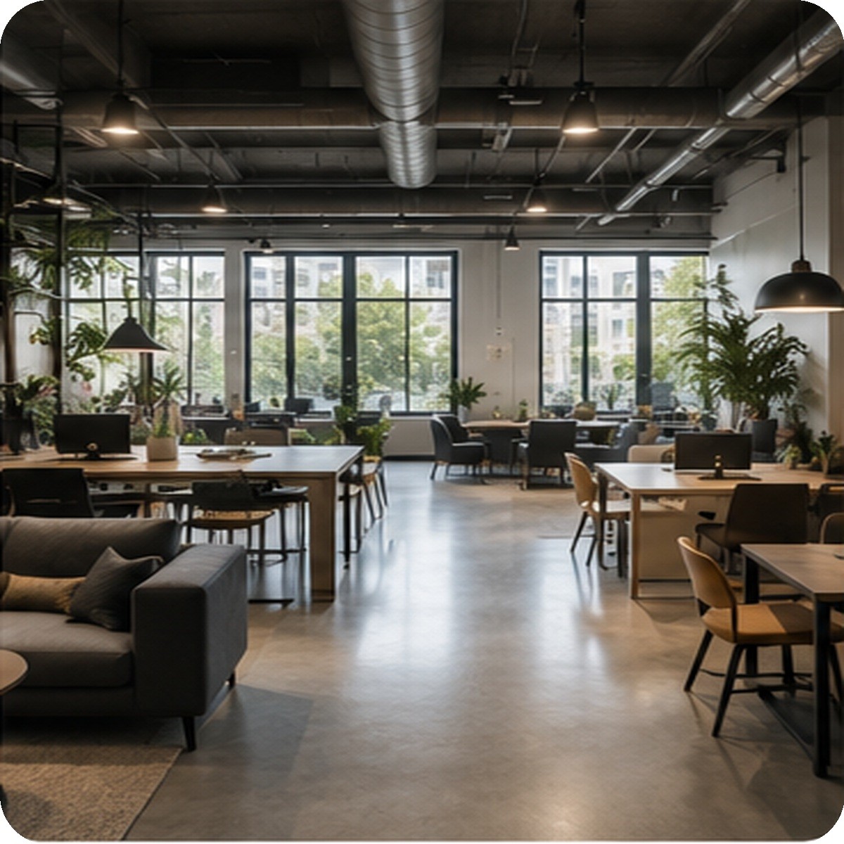 Commercial interior and workspace